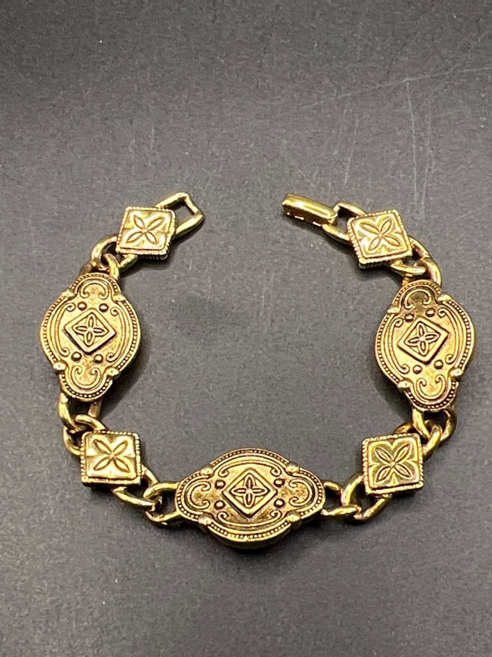 Napier Gold-Tone Ornate Link Bracelet